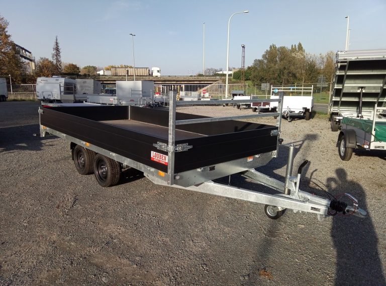 Plateau aanhangwagen Saris PL 406 204 2700 2 black edition zij-voorkant