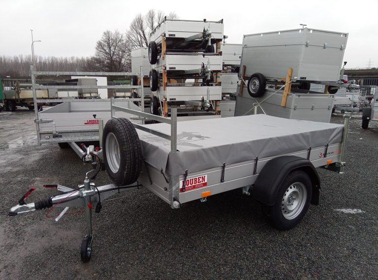 Bakaanhangwagen Saris McAlu Pro DV135 met opties reservewiel steunpoten en vlakzeil